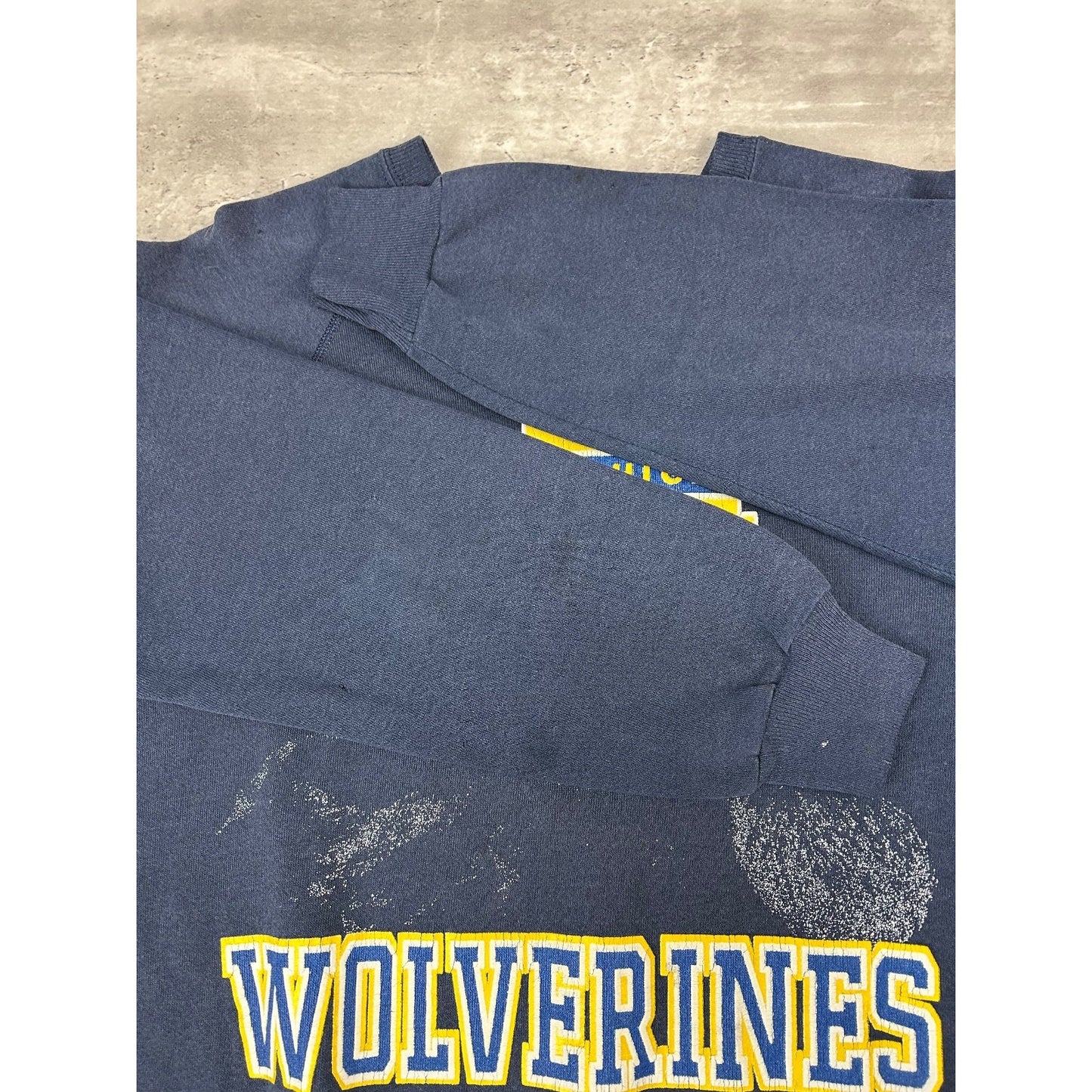 Vintage 90s Michigan Wolverines NCAA Collegiate Graphic Sweatshirt Size Large