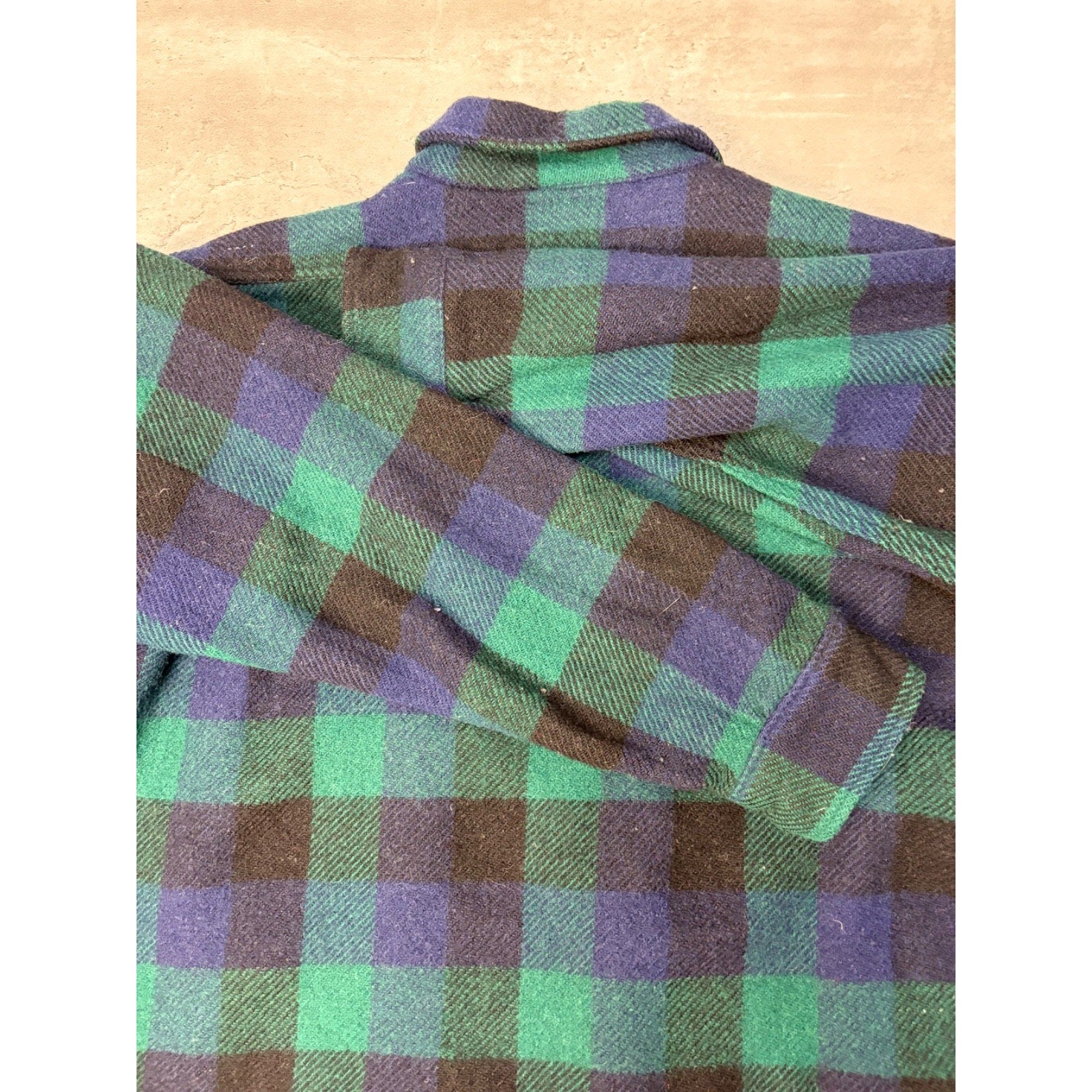 Vintage 1950s/60s King Kobe Heavy Weight Plaid Print Button Up Shirt Size Large