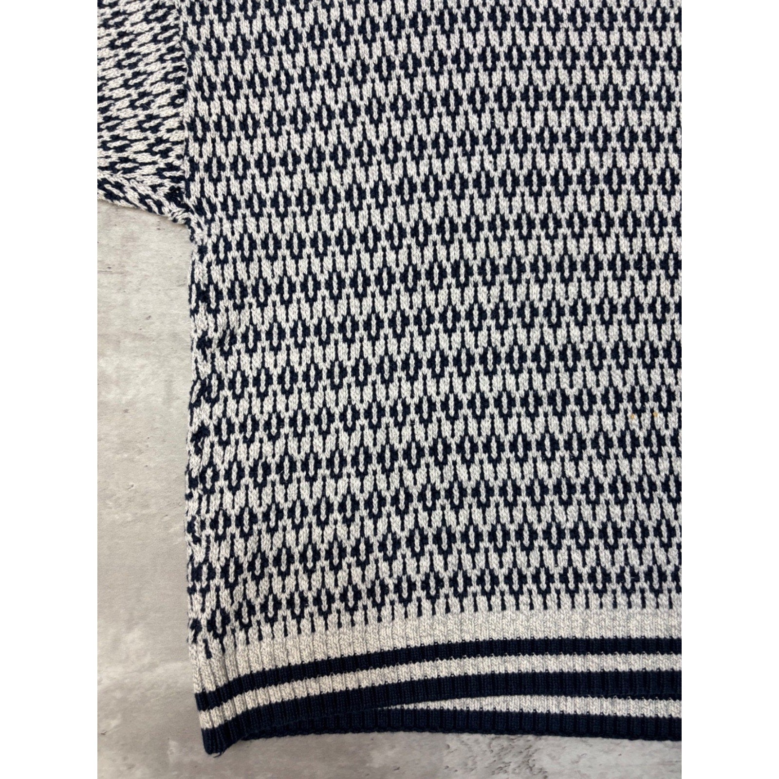 VTG 90s Club Room Abstract Diamond Print Pattern Pullover Knit Sweater Size XL