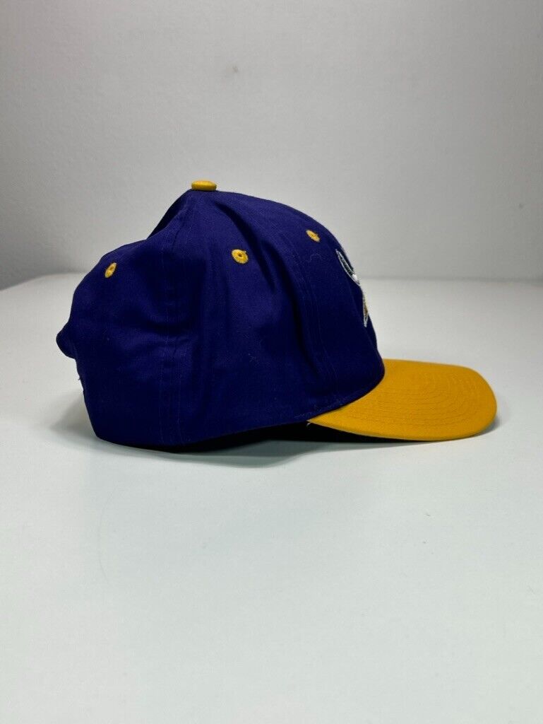 Vintage 90s Minnesota Vikings NFL Embroidered Logo Snapback Hat OSFA