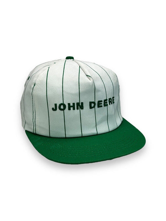 Vintage 90s John Deer Embroidered Pinstripe Snapback Hat OSFA