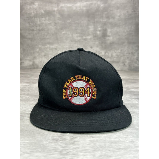 Vintage 1994 MLB The Year That Wasnt Baseball Embroidered Snapback Hat OSFA