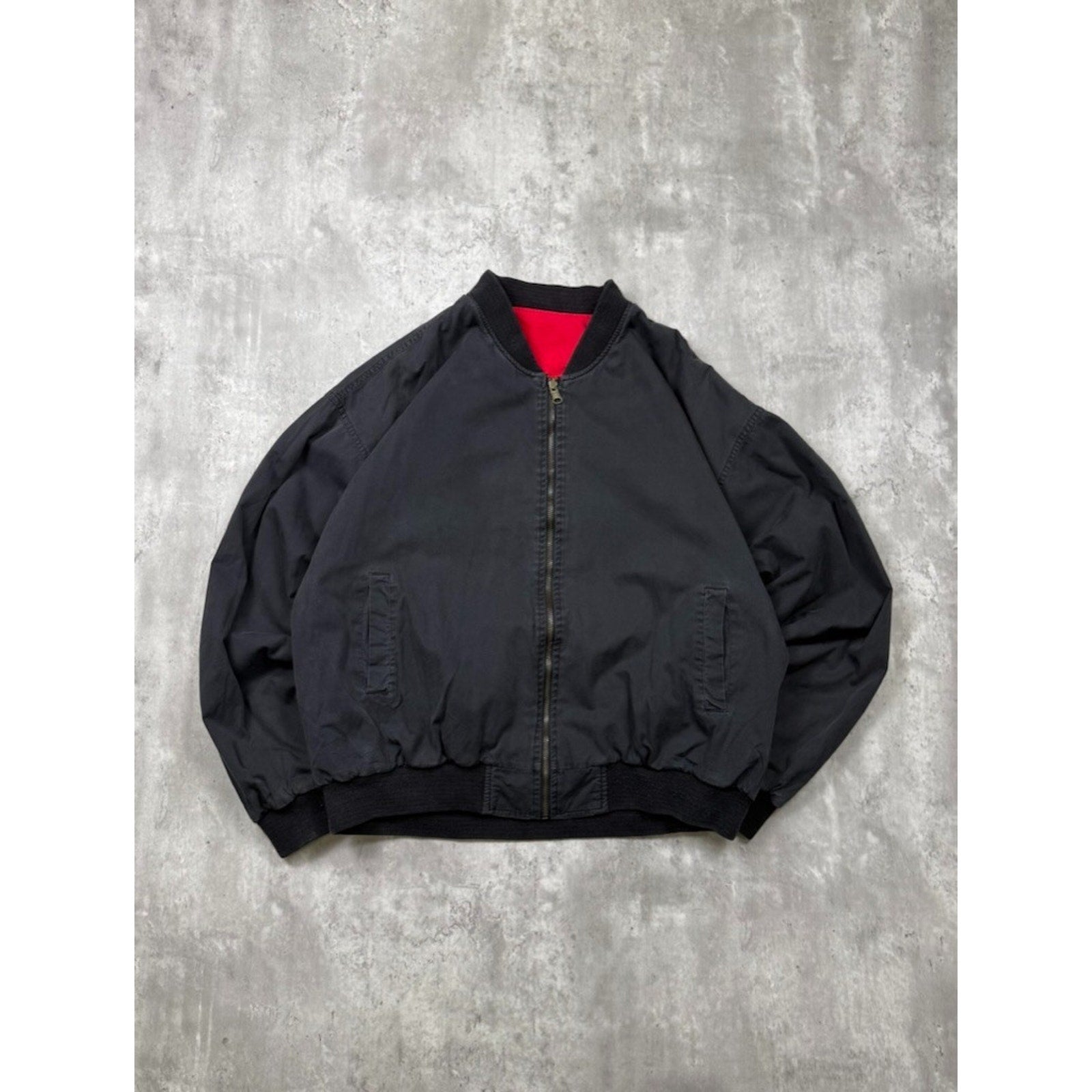 Vintage Marlboro Embroidered Spellout Reversible Bomber Jacket Size XL