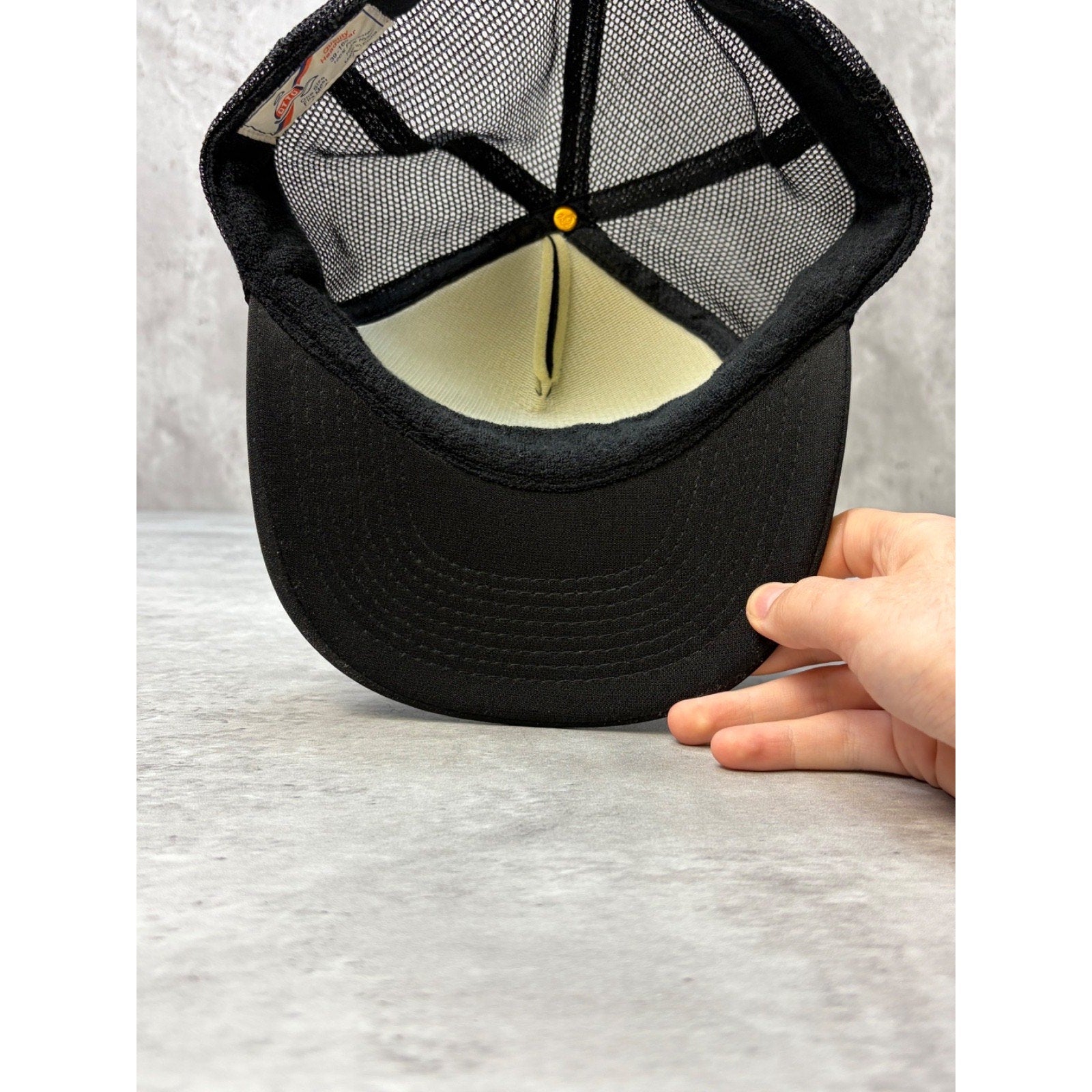 Vintage Vans 66 Blackletter Spellout Trucker Snapback Hat OSFA