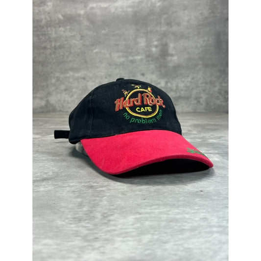Vintage 90s Hard Rock Cafe Jamaica Embroidered Destination Strapback Hat OSFA