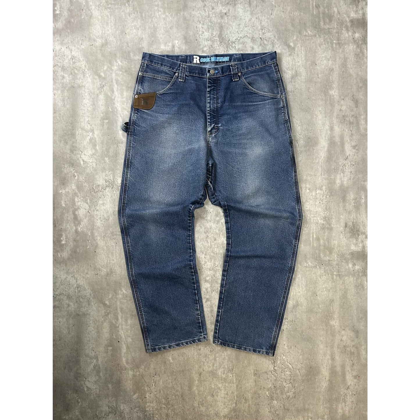 Vintage Wrangler Riggs Medium Wash Denim Carpenter Pants Size 39