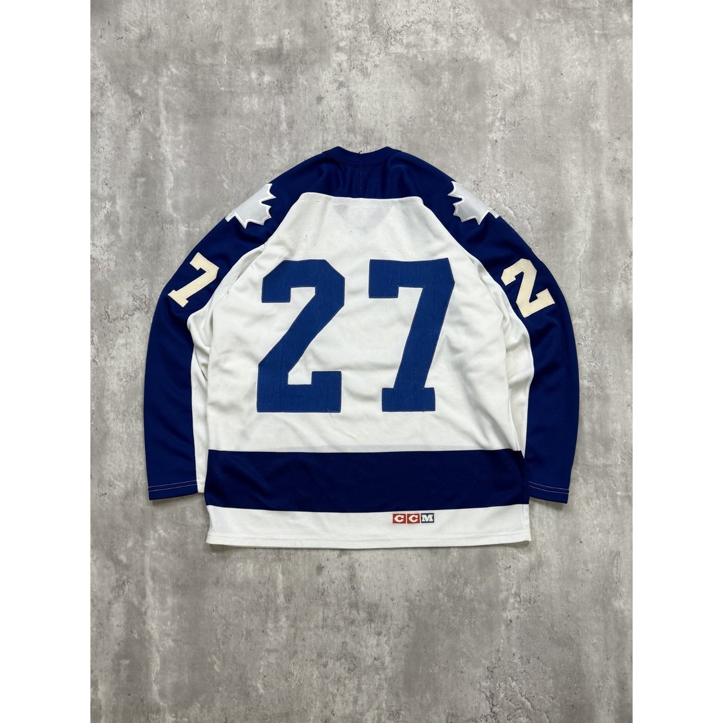 Vintage 90s Darryl Sittler #27 Toronto Maple Leafs NFL Stitched Jersey Sz Medium