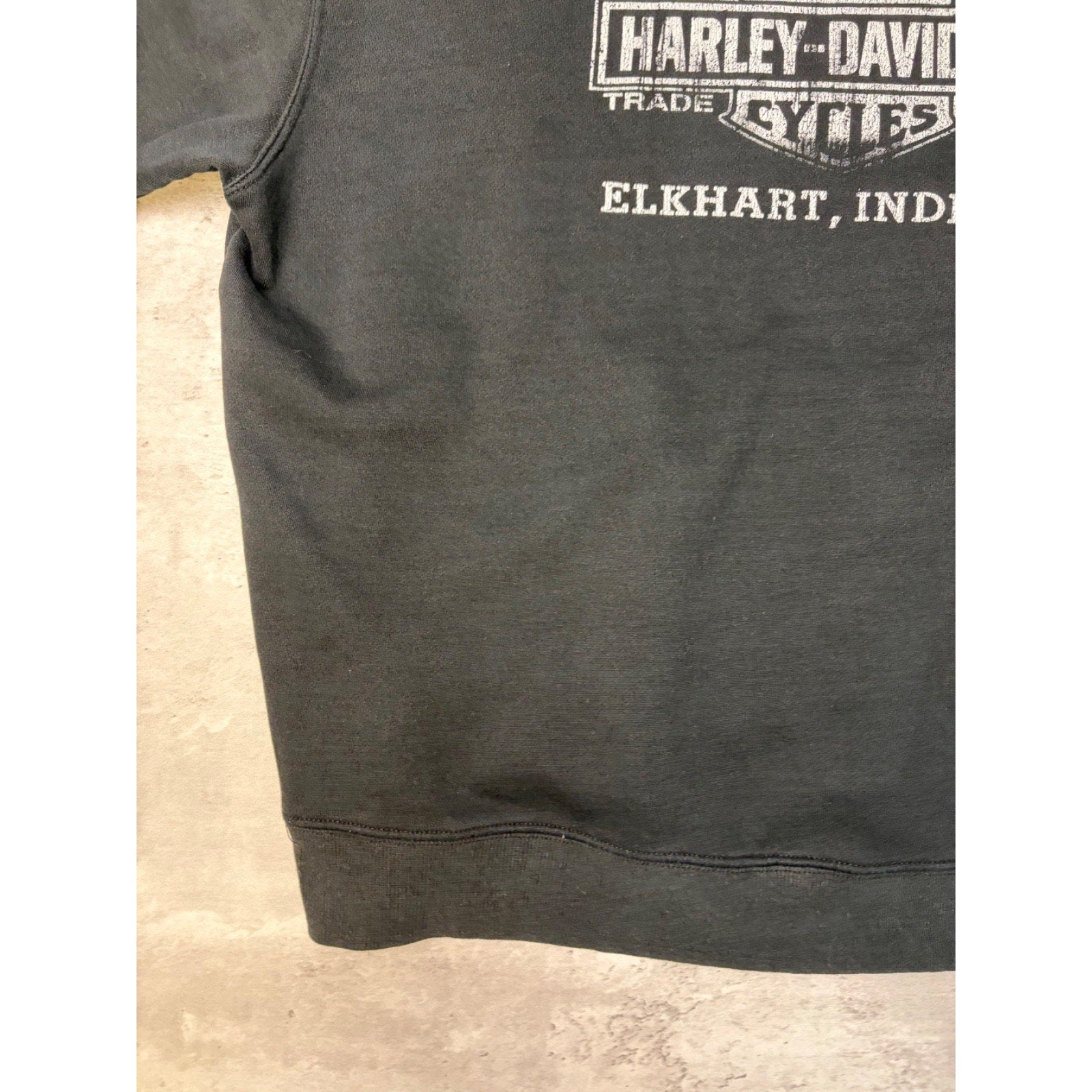Vintage Harley Davidson Skull Bandana Graphic Hooded Sweatshirt Size Large