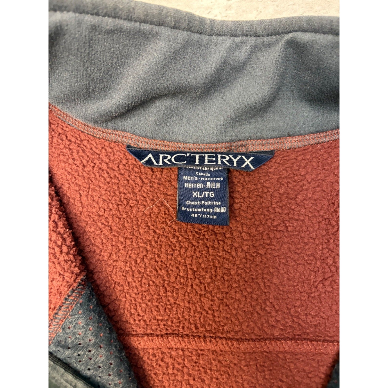 Arc'teryx Polartec Full Zip Fleece Sweatshirt Size XL