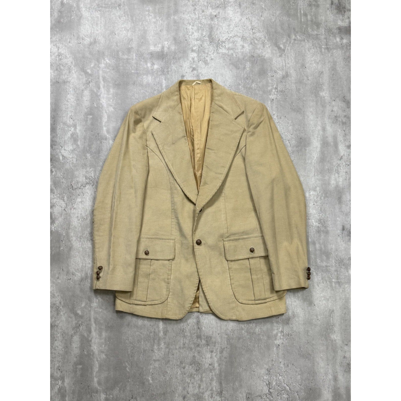 Vintage 1970s/80s JCPenney Yellow Corduroy Sport Jacket Size Large