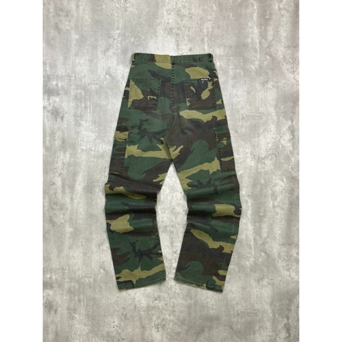 Vintage 1970s Steel Brand Woodland Camo Military Pants Size 27