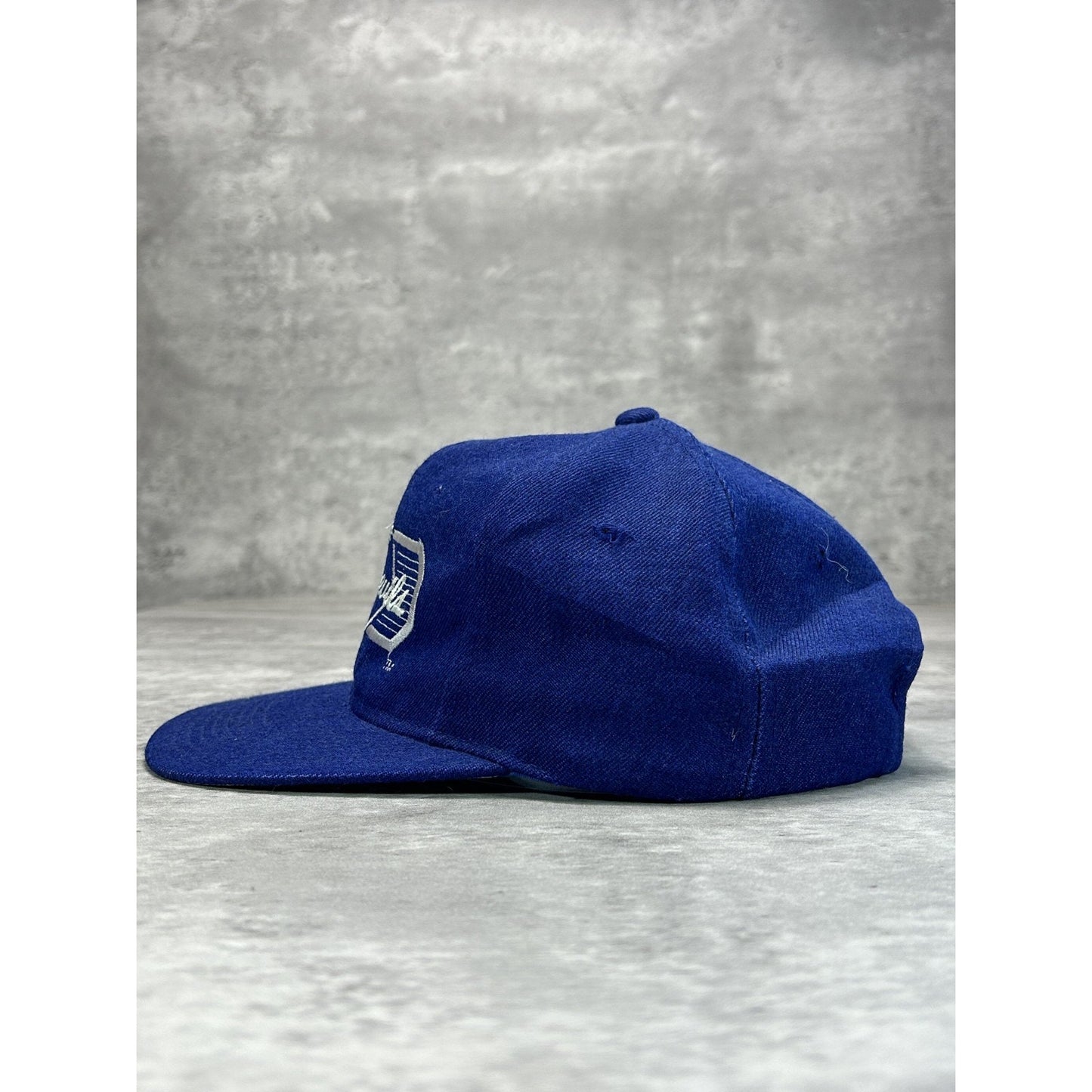 Vintage 90s Duke Blue Devils NCAA Embroidered Spellout Logo Snapback Hat OSFA