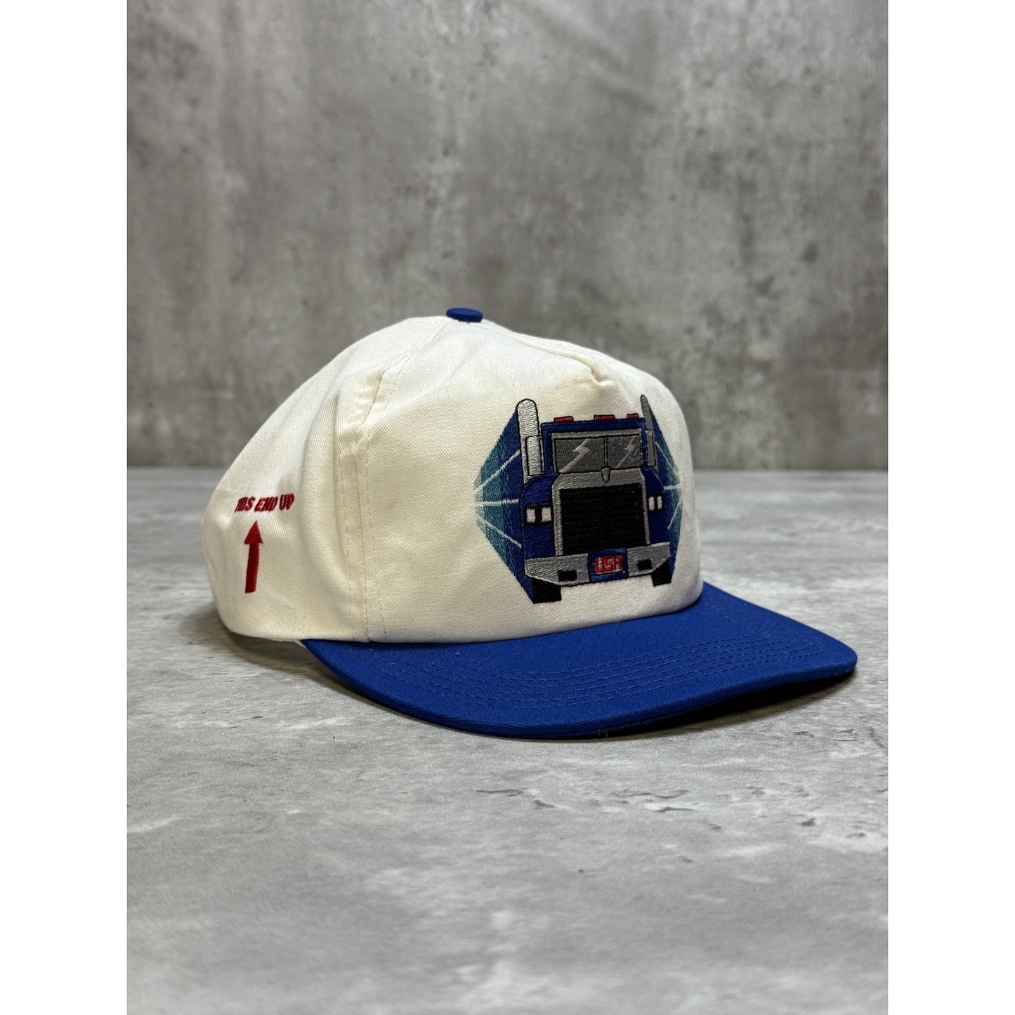 Vintage 90s Freight Truck Embroidered Two Tone Snapback Hat OSFA