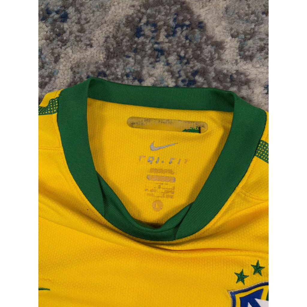 Nike Brazil National Team Embroidered Soccer Jersey Size Large