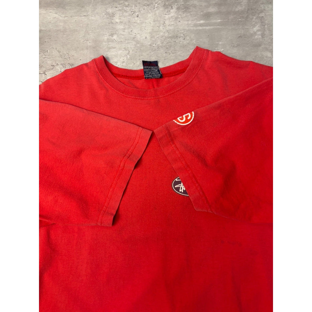 Vintage 90s Stussy Oval Logo Graphic T-Shirt Size Medium