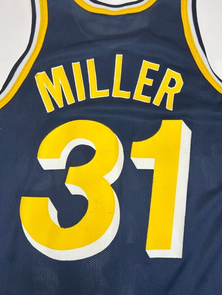 Vintage Reggie Miller #31 Indiana Pacers NBA Champion Jersey Size 40 Medium