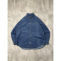 Vintage Polo Ralph Lauren Embroidered Pony Dark Wash Button Up Shirt Size XL