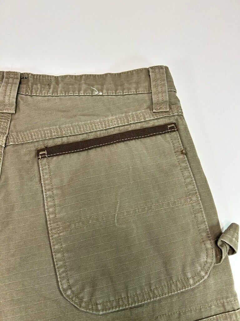 Wrangler Riggs Plaid Lined Ripstop Canvas Workwear Carpenter Cargo Pants Size 32