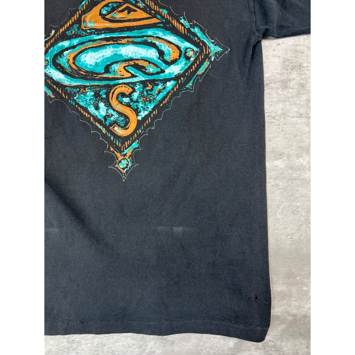 Vintage 90s Quiksilver Surf Crest Logo Graphic T-Shirt Size Large Black