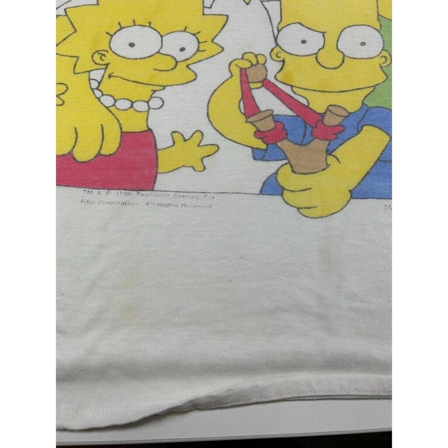 Vintage 1998 The Simpsons Cartoon Big Graphic Promo T-Shirt Size XL