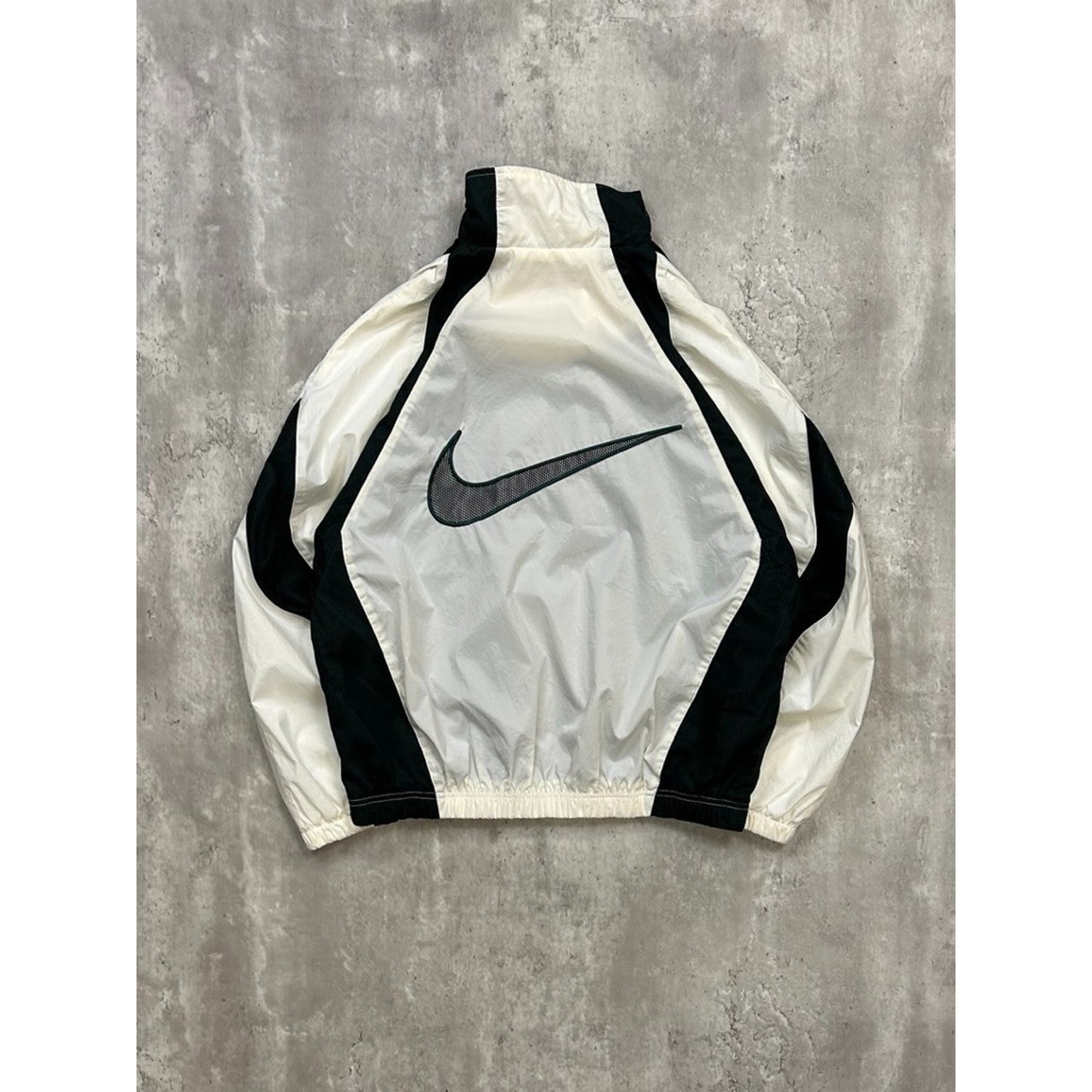 Vintage 90s Nike Embroidered Swoosh Air Full Zip Windbreaker Jacket Size Medium