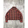 Vintage Polo Ralph Lauren Single Pocket Plaid Cropped Button Up Shirt Size XL