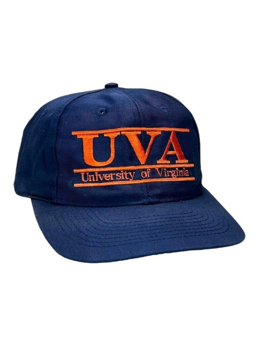 Vintage 90s University Of Virginia NCAA Embroidered Spellout Snapback Hat OSFA