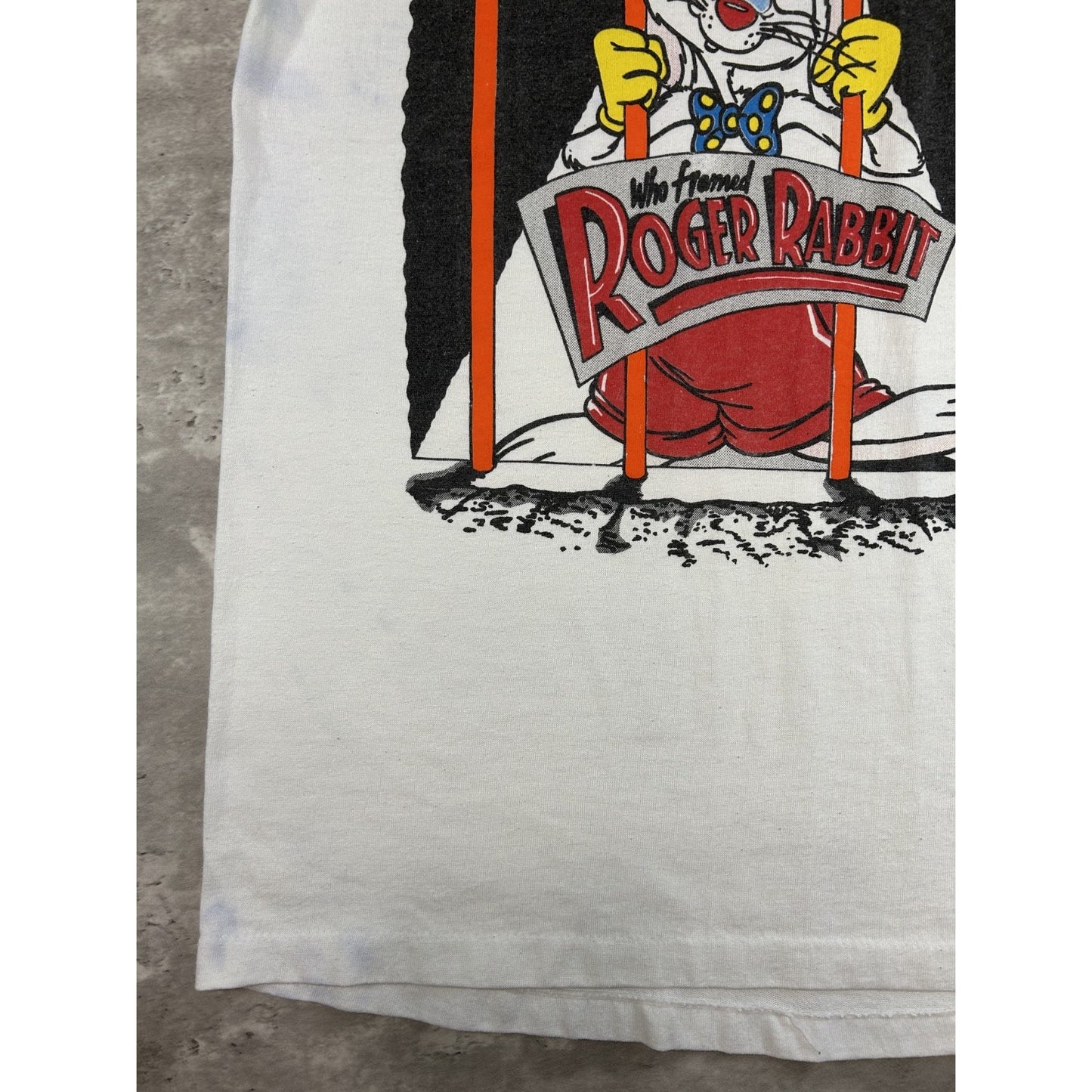 Vintage 80s/90s Roger Rabbit Tv Show Cartoon Graphic Football Jersey Size Large