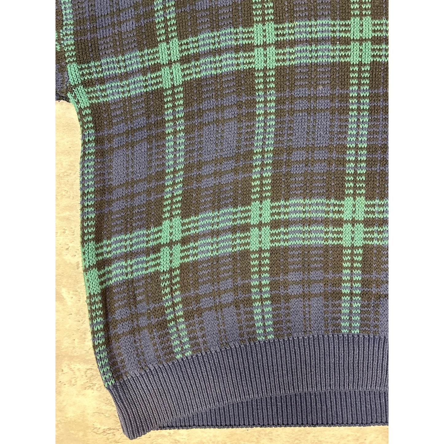 Vintage Gap Plaid Pattern Multicolour Knit Sweater Size Large