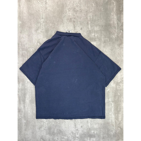 Vintage Michigan Wolverines NCAA Crest Graphic T-Shirt Size XL Blue