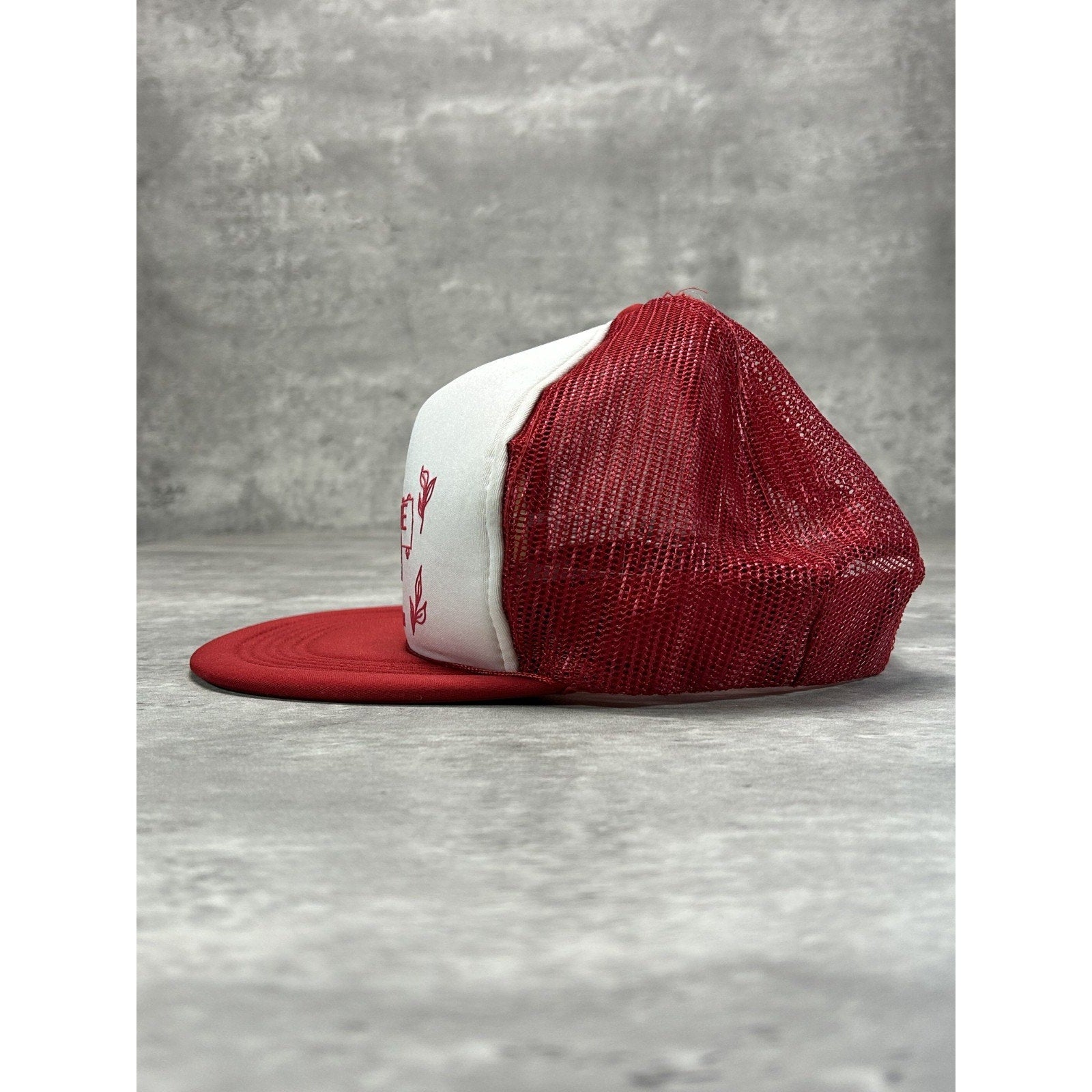 Vintage 80s Noble Trailer Sales Graphic Logo Trucker Snapback Hat OSFA