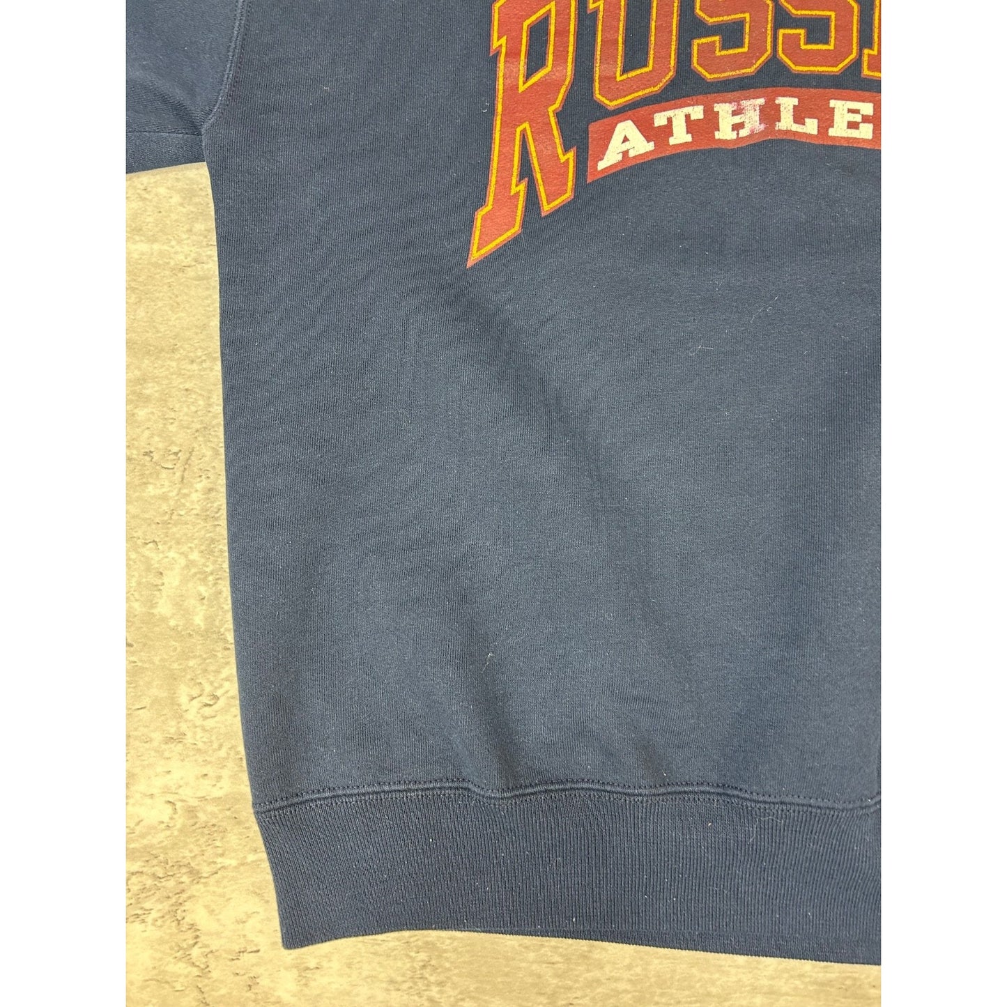 Vintage 90s Russell Athletics Graphic Arc Spellout Crewneck Sweatshirt Size XL