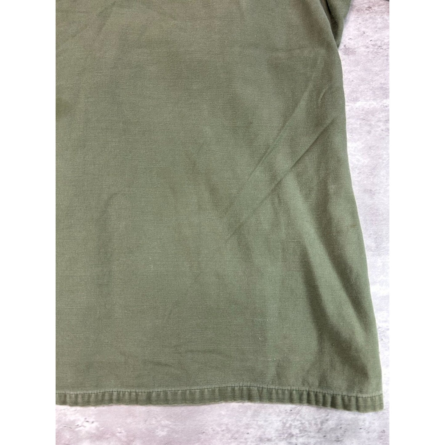 Vintage 1960s/1970s US Army OG 107 Military Long Sleeve Button Up Shirt Sz XL