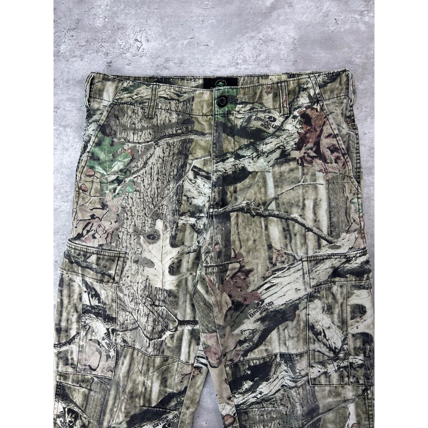 Vintage Mossy Oak Breakup Teee Camo Hunting Cargo Pants Size Medium