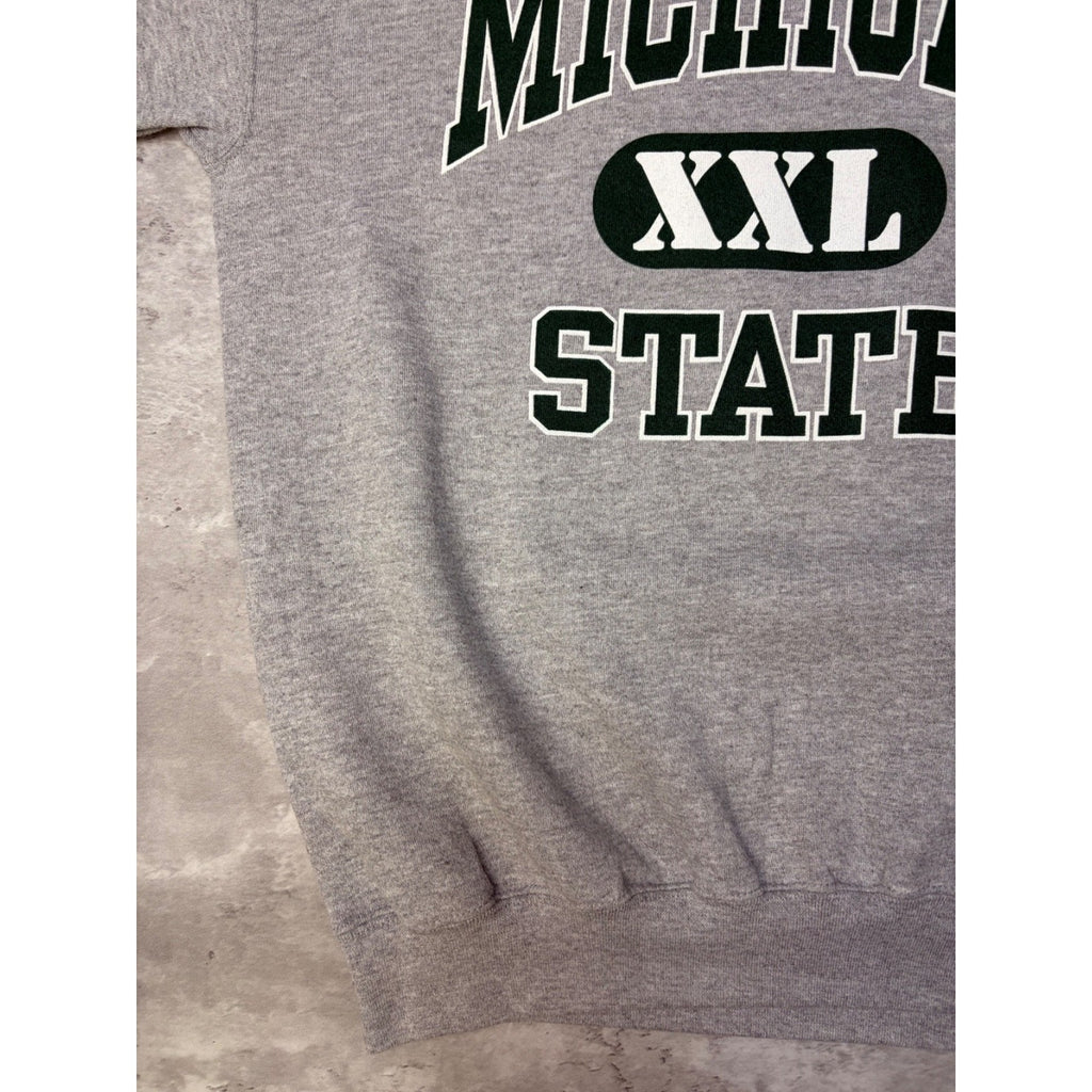 Vintage Michigan State Spartans NCAA Arc Spellout Graphic Sweatshirt Size XL