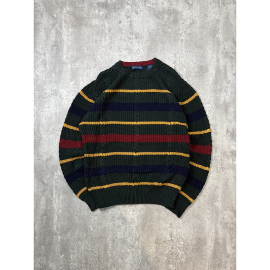 Vintage 90s Claybrooke Striped Pullover Knit Sweater Size Large