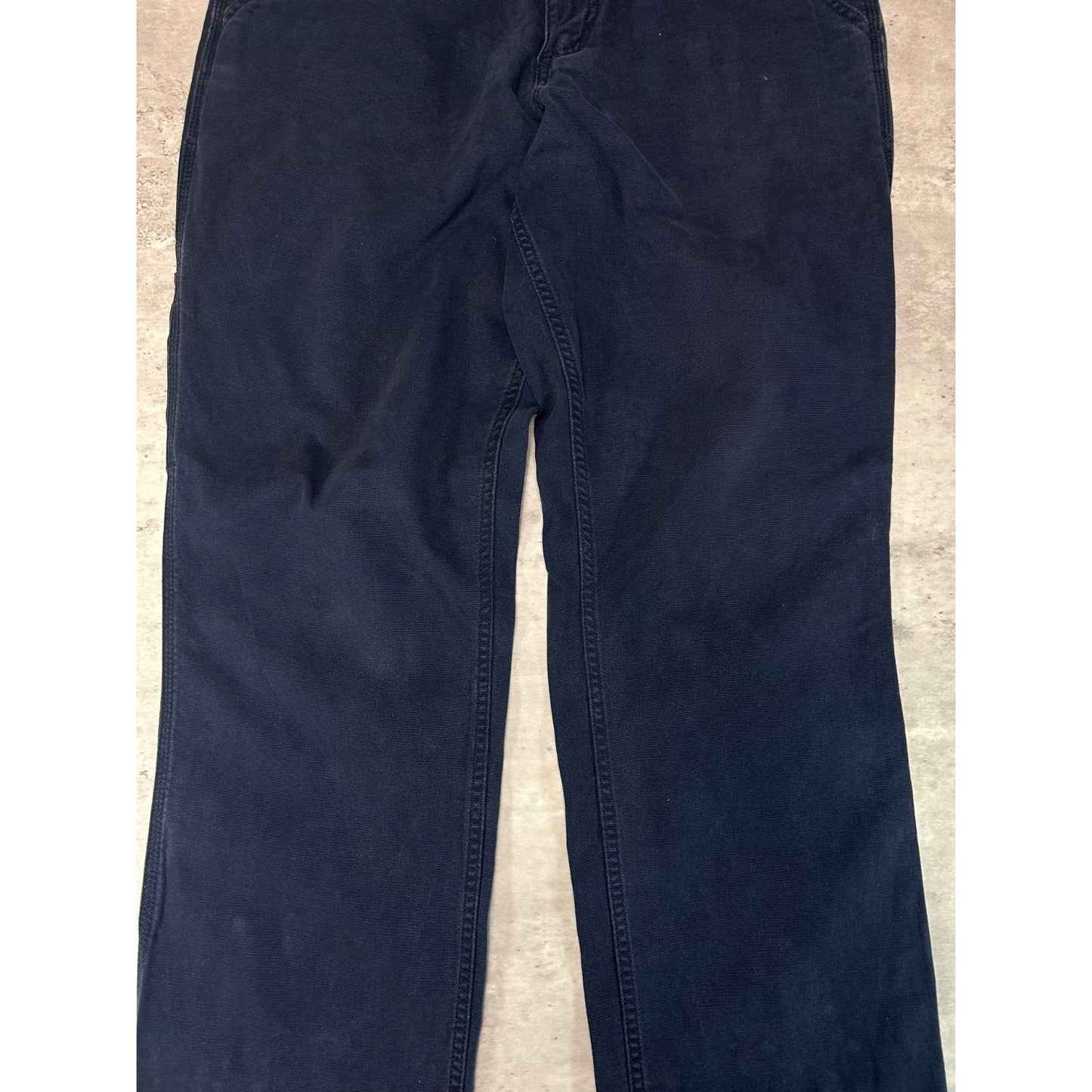Carhartt Relaxed Fit Canvas Workwear Carpenter Pants Size 34 Navy Blue