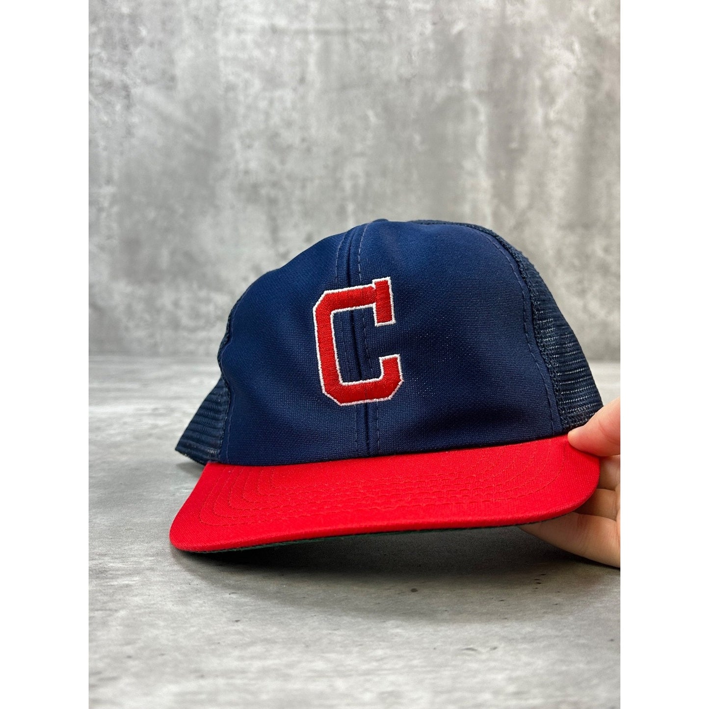 Vintage 80s Cleveland Indians MLB Embroidered Trucker Snapback Hat OSFA