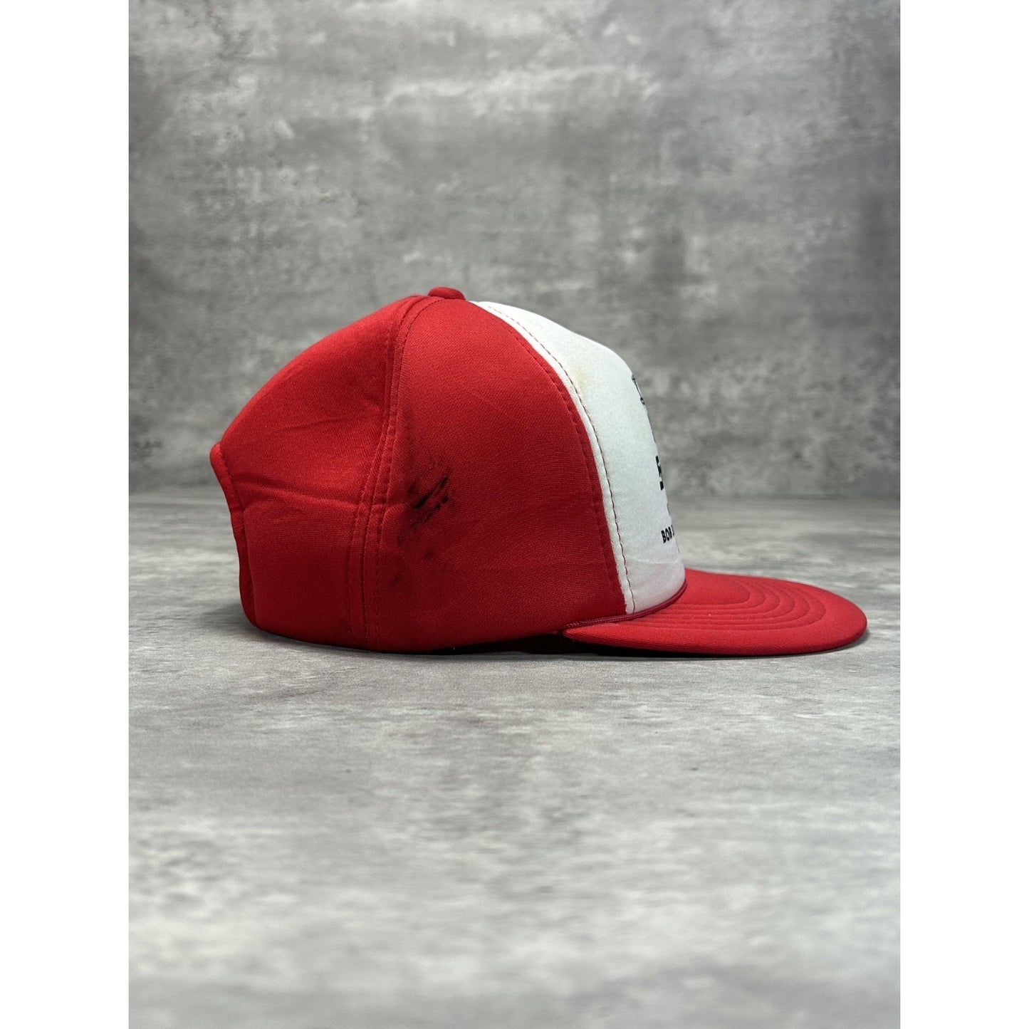 Vintage 90s Snap On Spellout Graphic Foam Two Tone Snapback Hat OSFA