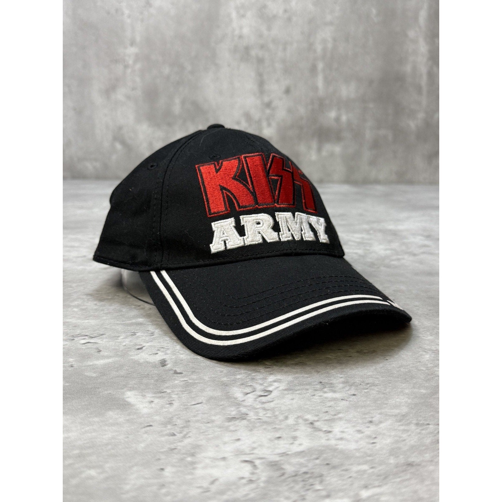 Vintage Kiss Army No Substitutes Rock Music Band Strapback Hat OSFA