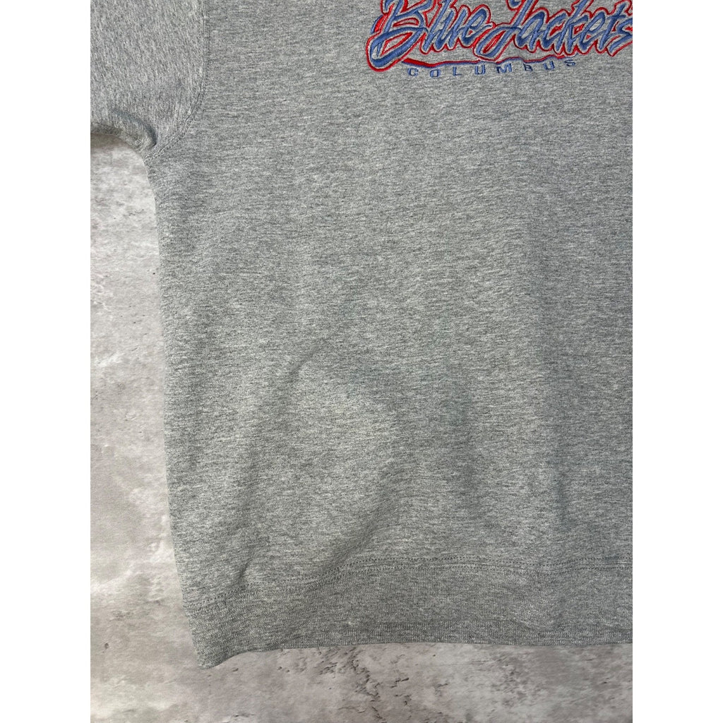 Vintage 90s Columbus Blue Jackets NHL Embroidered Spellout Sweatshirt Size XL