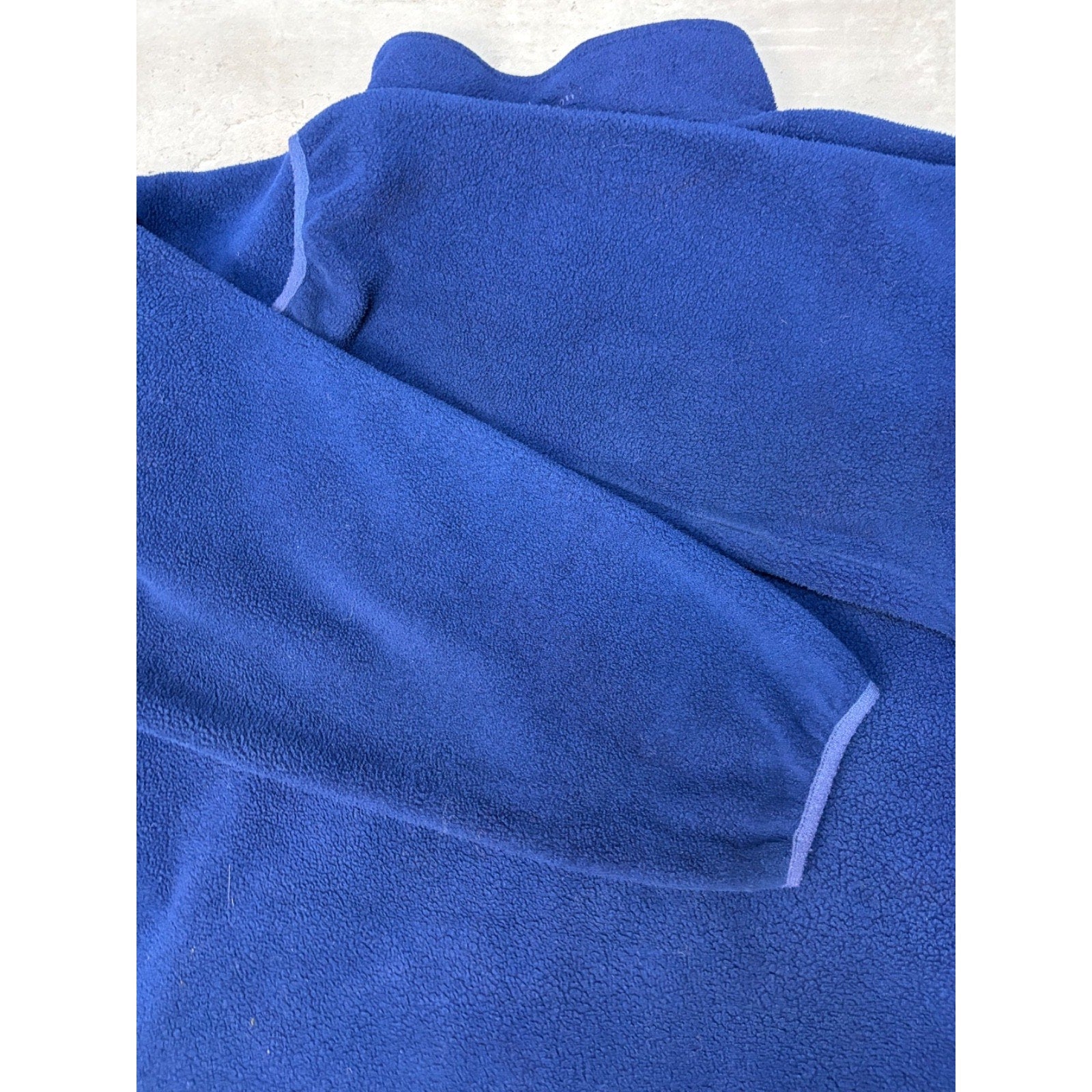 Vintage L.L. Bean 1/2 Zip Pullover Fleece Navy Blue Sweatshirt Size 2XL