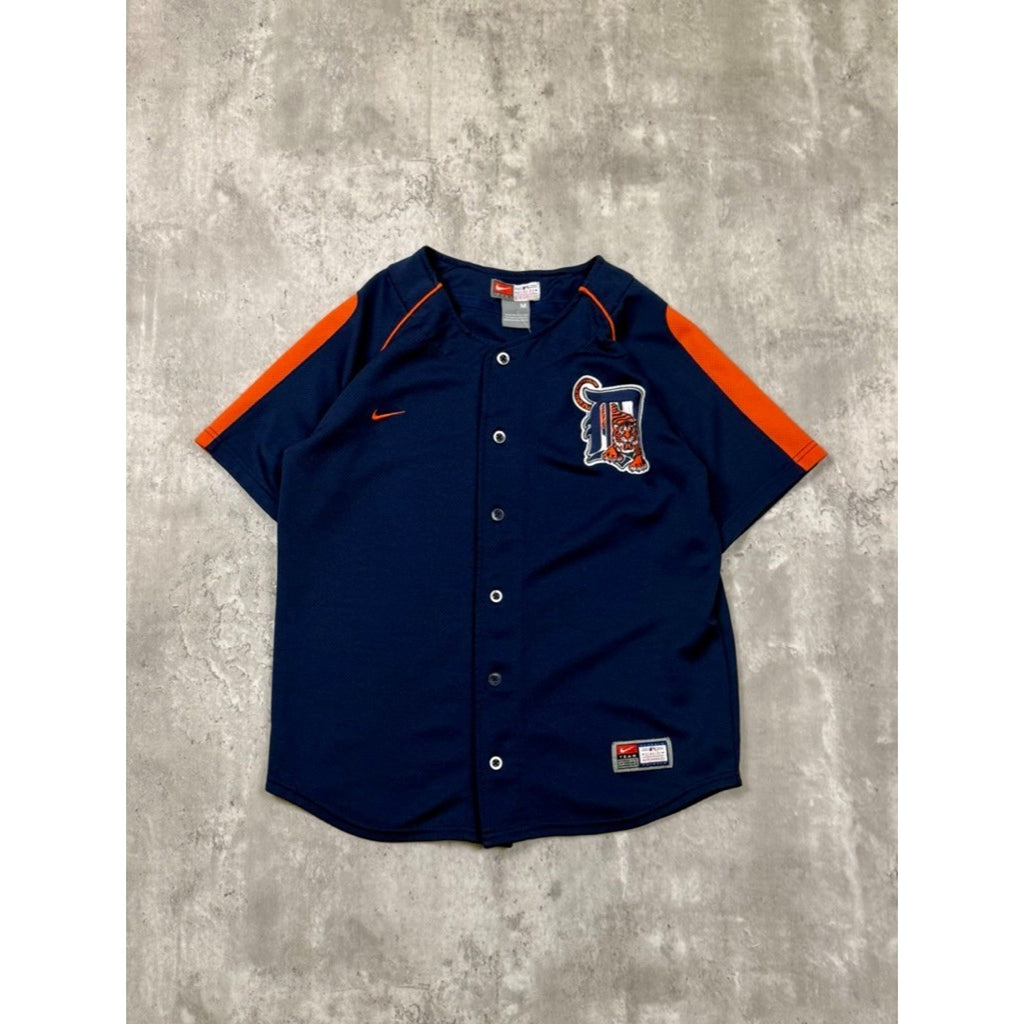 Vintage Detroit Tigers MLB Nike Embroidered Logo Jersey Size Medium YOUTH
