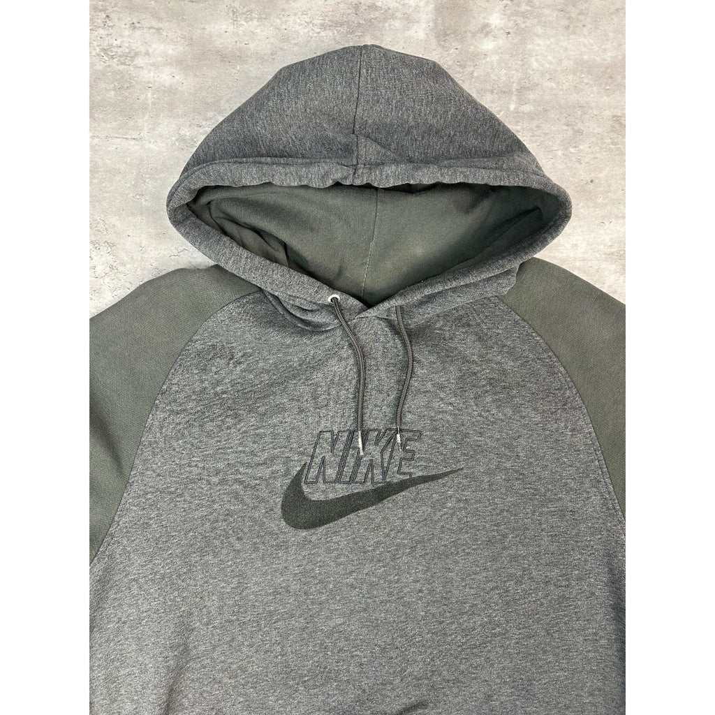 Vintage 2000s Nike Embroidered Swoosh Spellout Hooded Sweatshirt Size 2XL