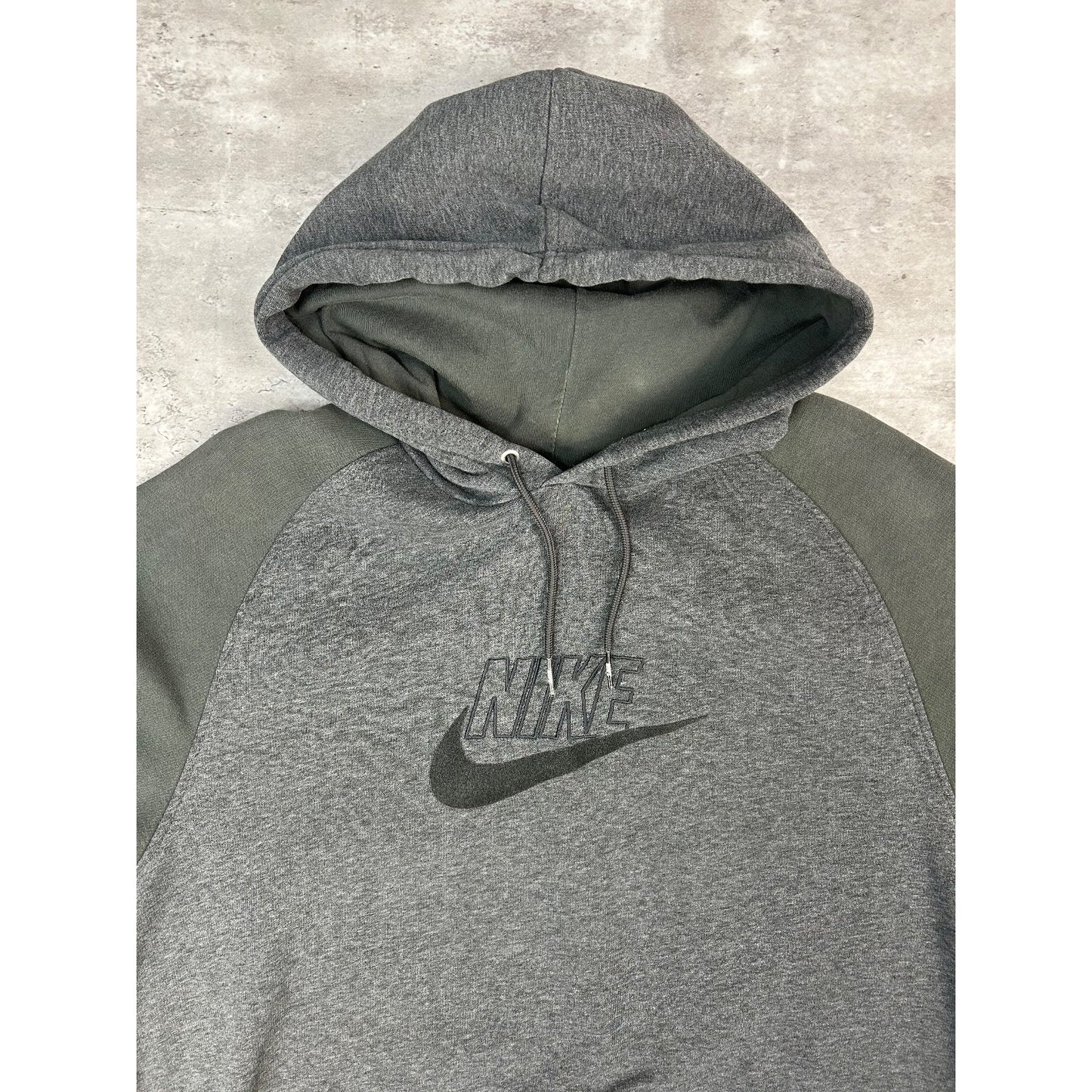 Vintage 2000s Nike Embroidered Swoosh Spellout Hooded Sweatshirt Size 2XL