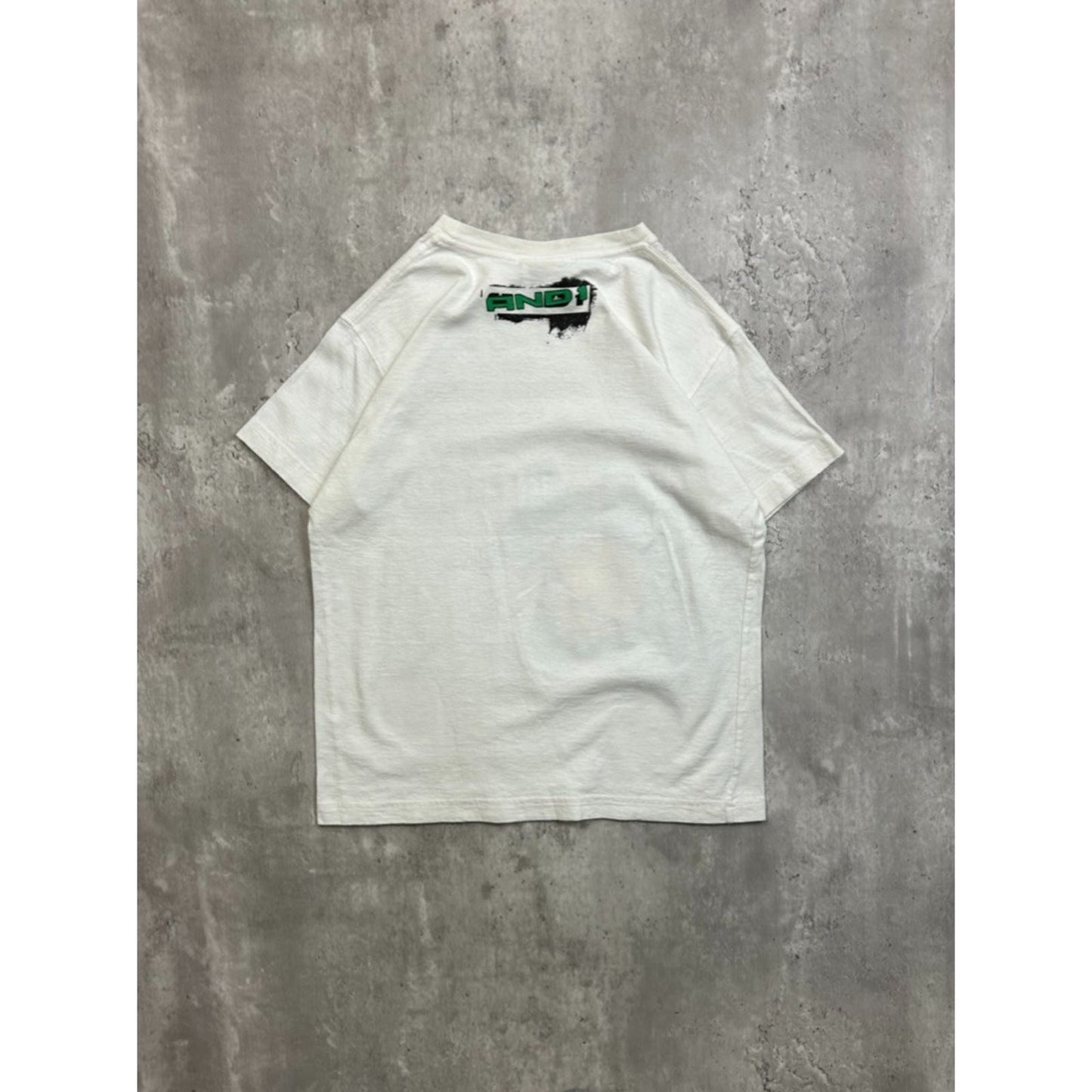 Vintage Y2K AND1 Never Give Up Never Tire Slogan Basketball T-Shirt Size XS