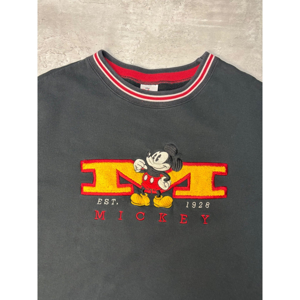 Vintage Disney Mickey Mouse Embroidered Mascot Logo Sweatshirt Size XL
