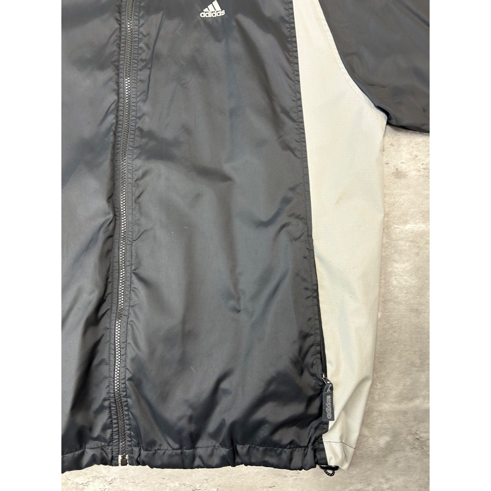 Vintage Adidas Embroidered Logo Nylon Full Zip Windbreaker Jacket Size XL