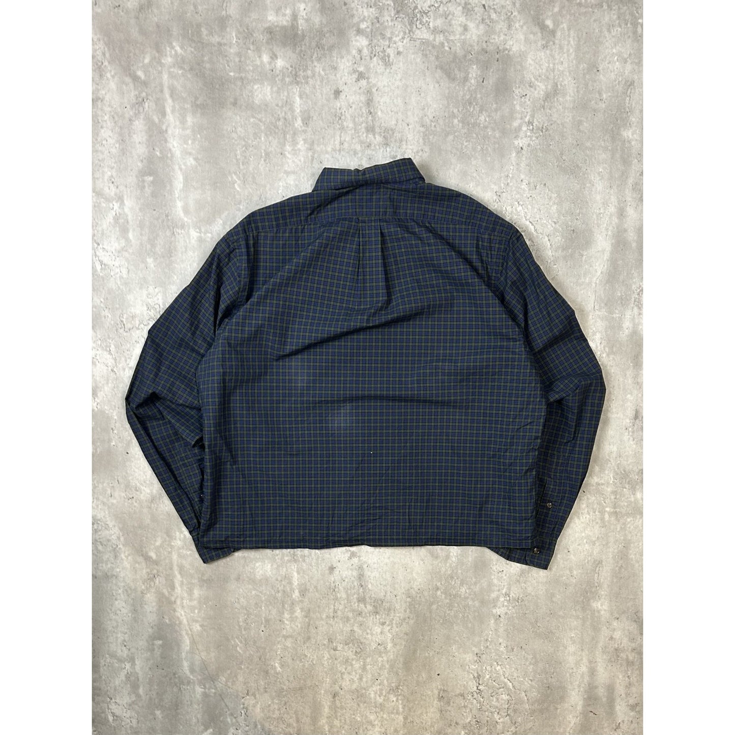 Vintage Polo Ralph Lauren Embroidered Pony Reworked Cropped Button Up Shirt XL