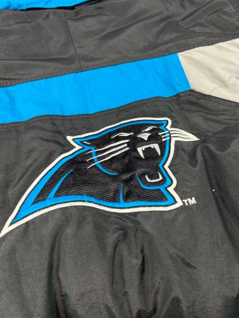 Vintage 90s Carolina Panthers NFL Embroidered Insulated Full Zip Jacket Sz Large